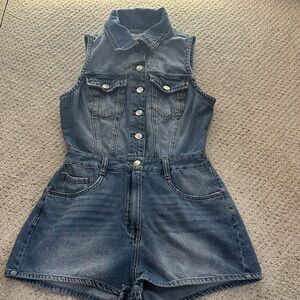 Forever 21 Blue Denim One Piece